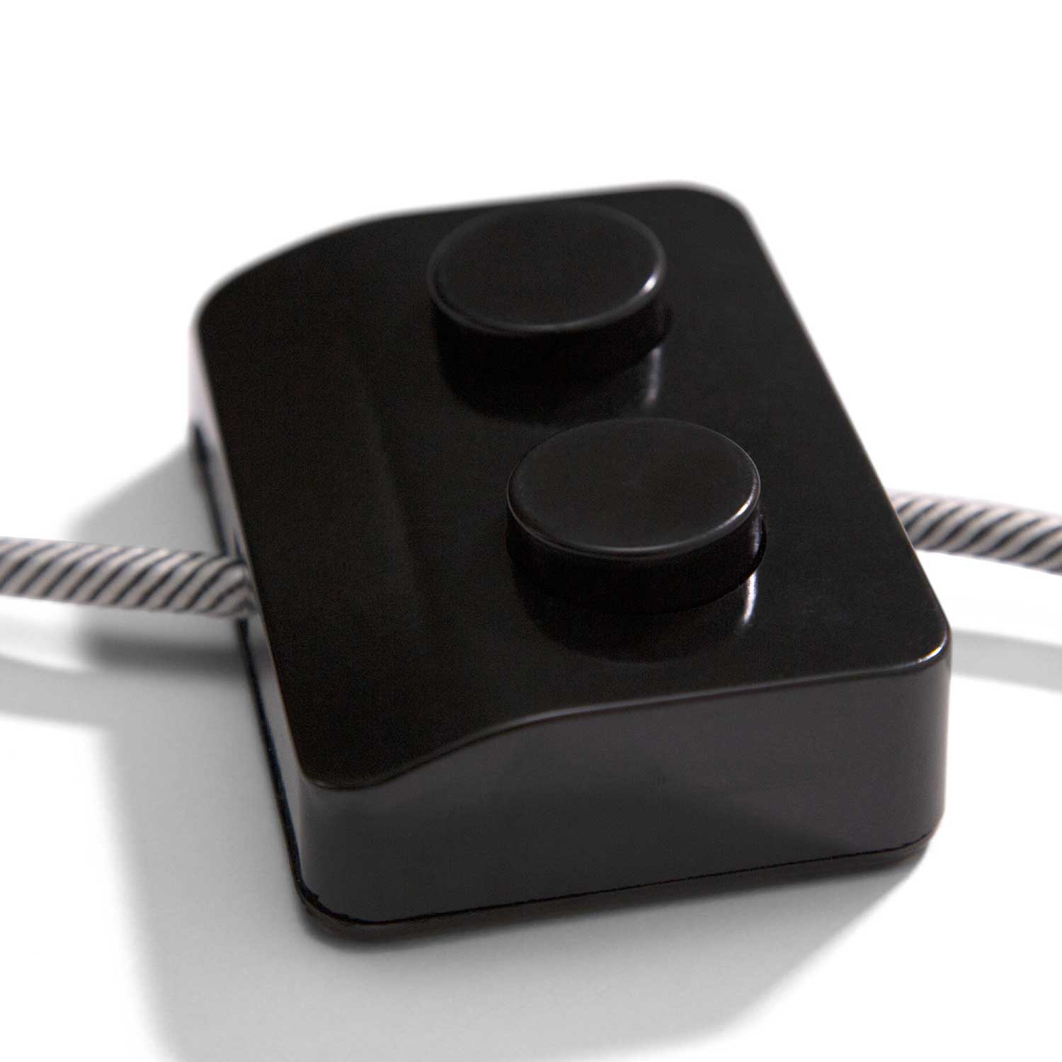 Interruttore Unipolare Nero con doppia accensione a pedale - Design by Achille Castiglioni