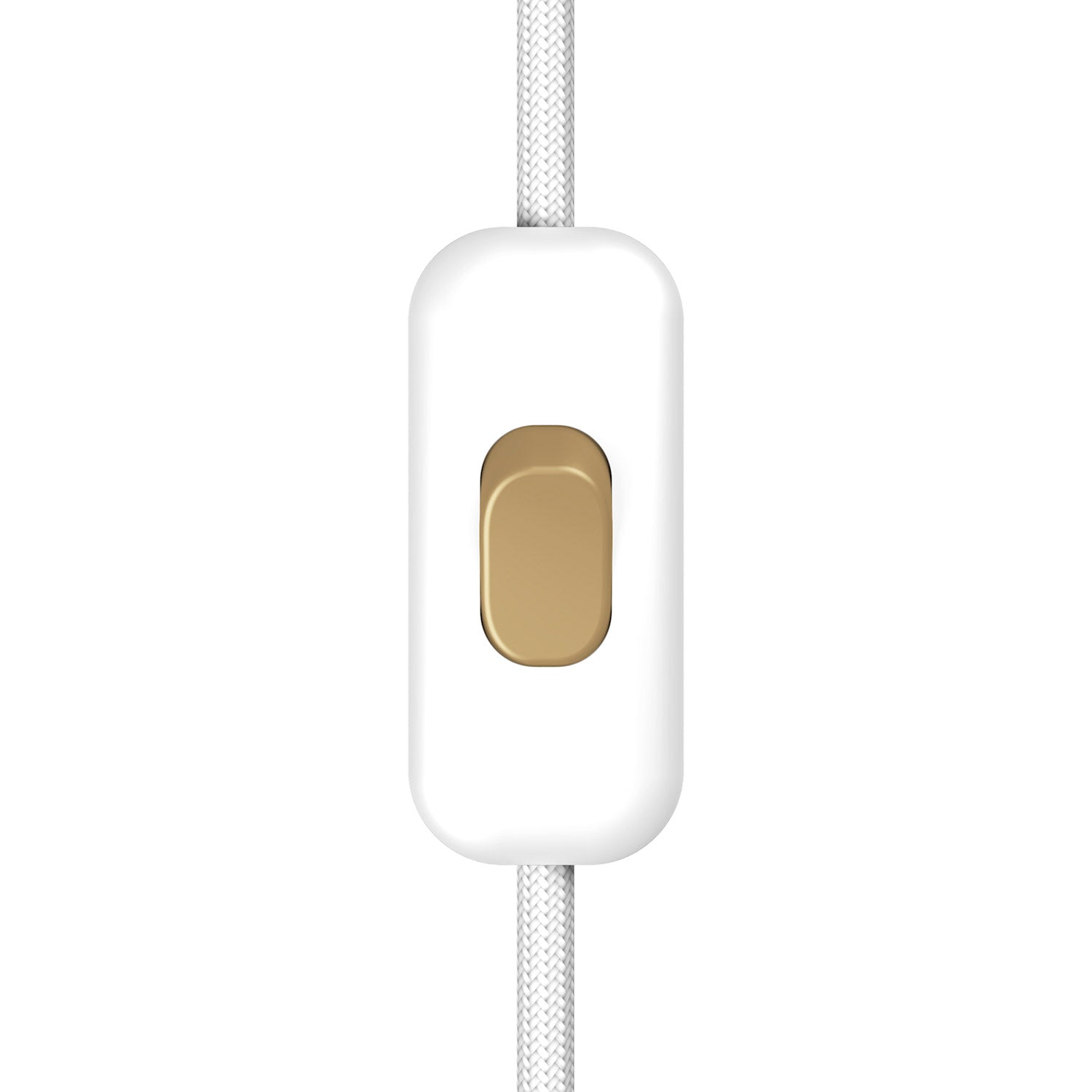 Interruttore Unipolare rompifilo Creative Switch Bianco e pulsante Bronzo - Creative Cables