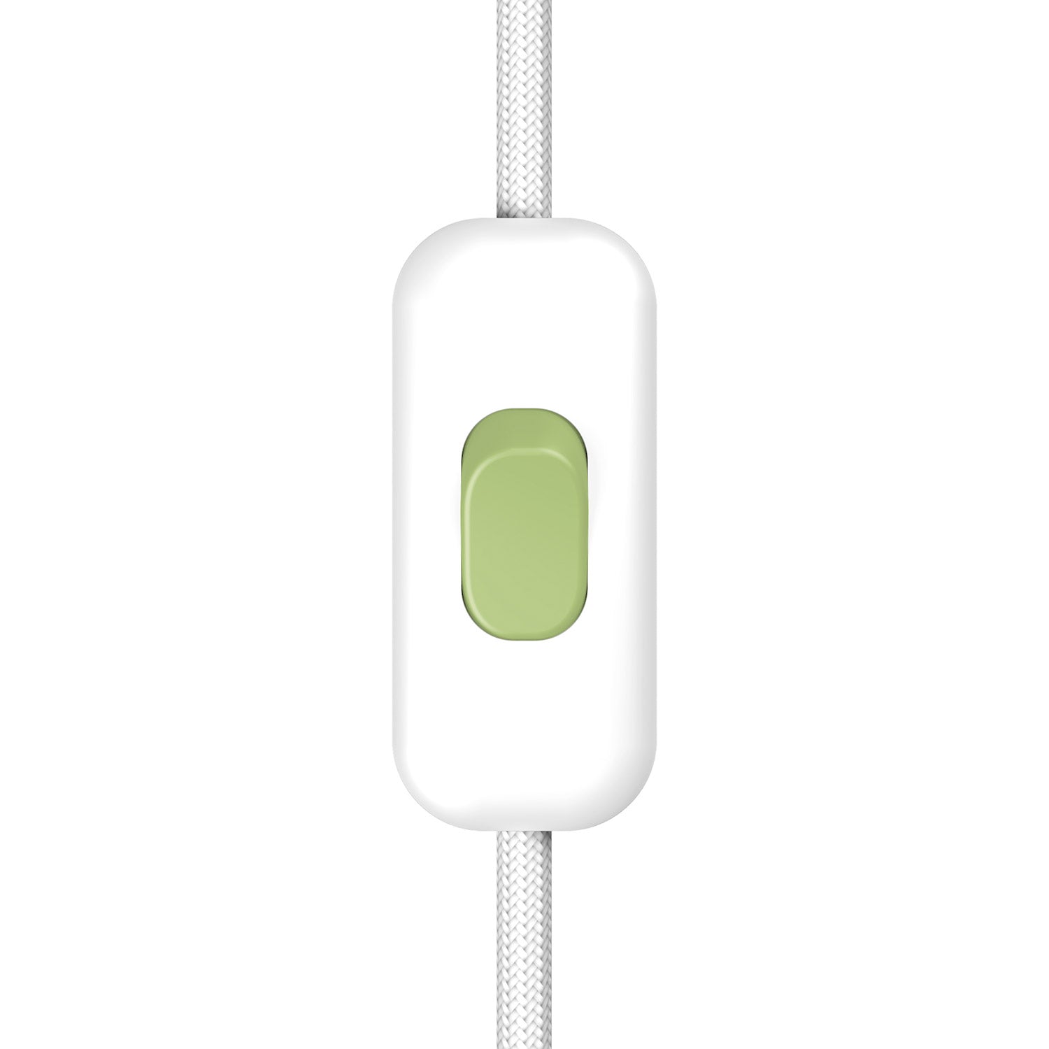 Interruttore Unipolare rompifilo Creative Switch Bianco e pulsante Verde prato - Creative Cables
