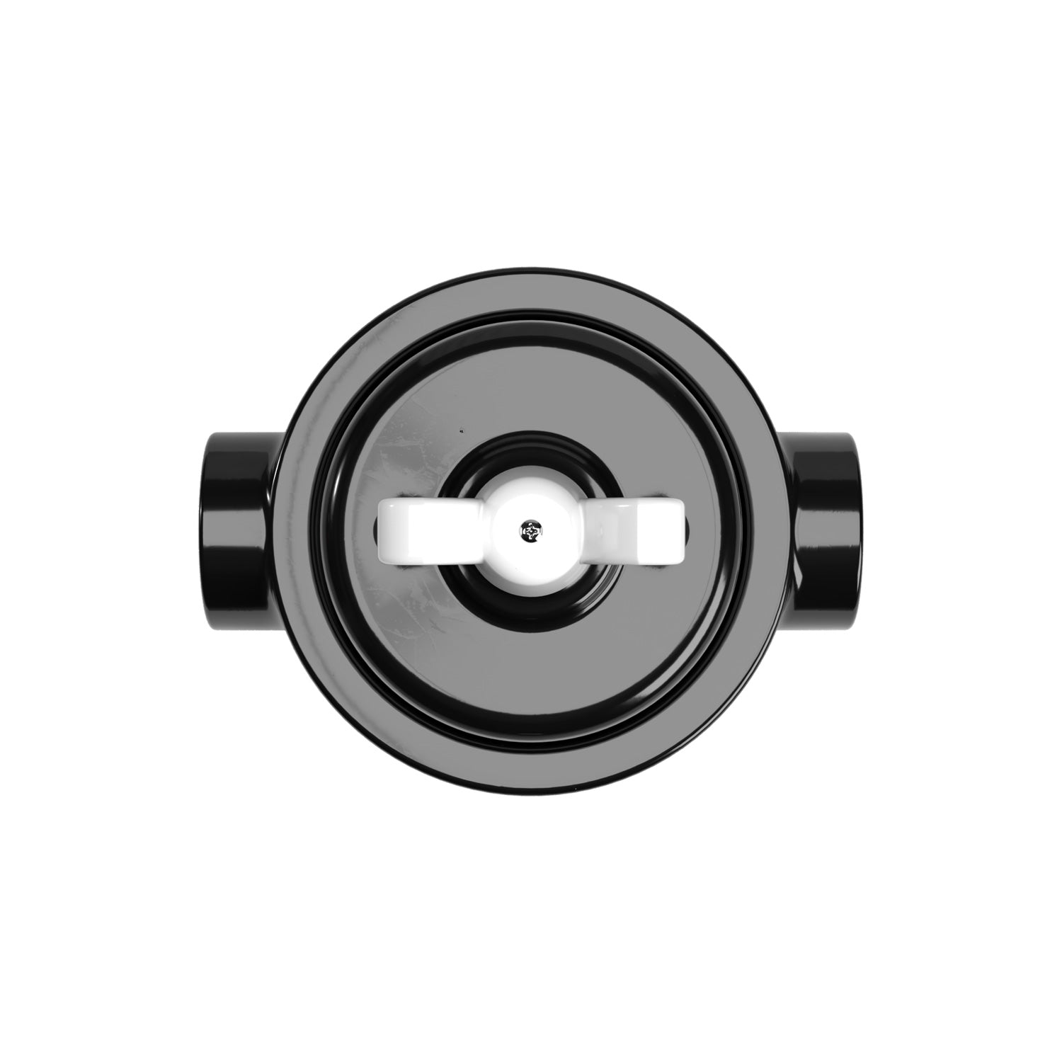 Kit interruttore/deviatore con dado a farfalla e base per Creative-Tubes in porcellana nera Bianco 2 in linea