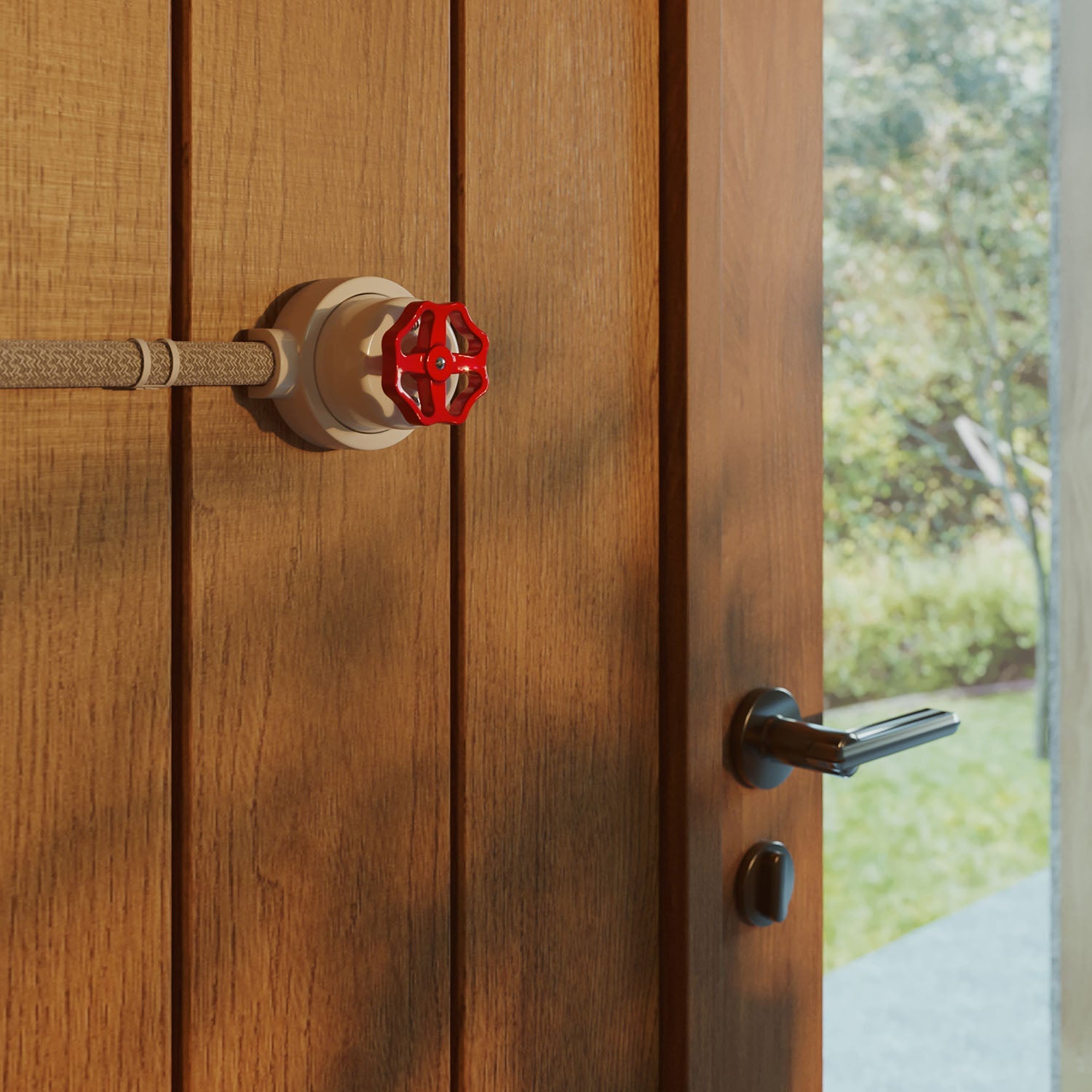 Kit interruttore/deviatore con manopola e base per Creative-Tubes in porcellana bianca Rosso 1