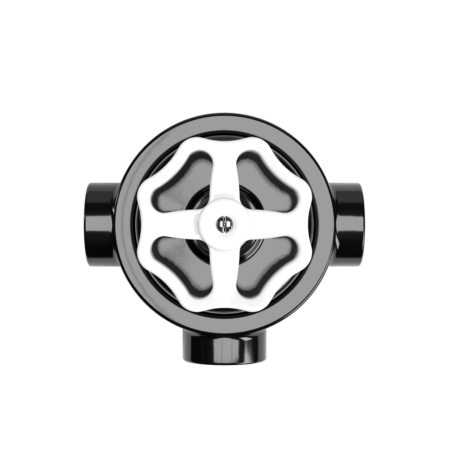 Kit interruttore/deviatore con manopola e base per Creative-Tubes in porcellana nera Bianco 3