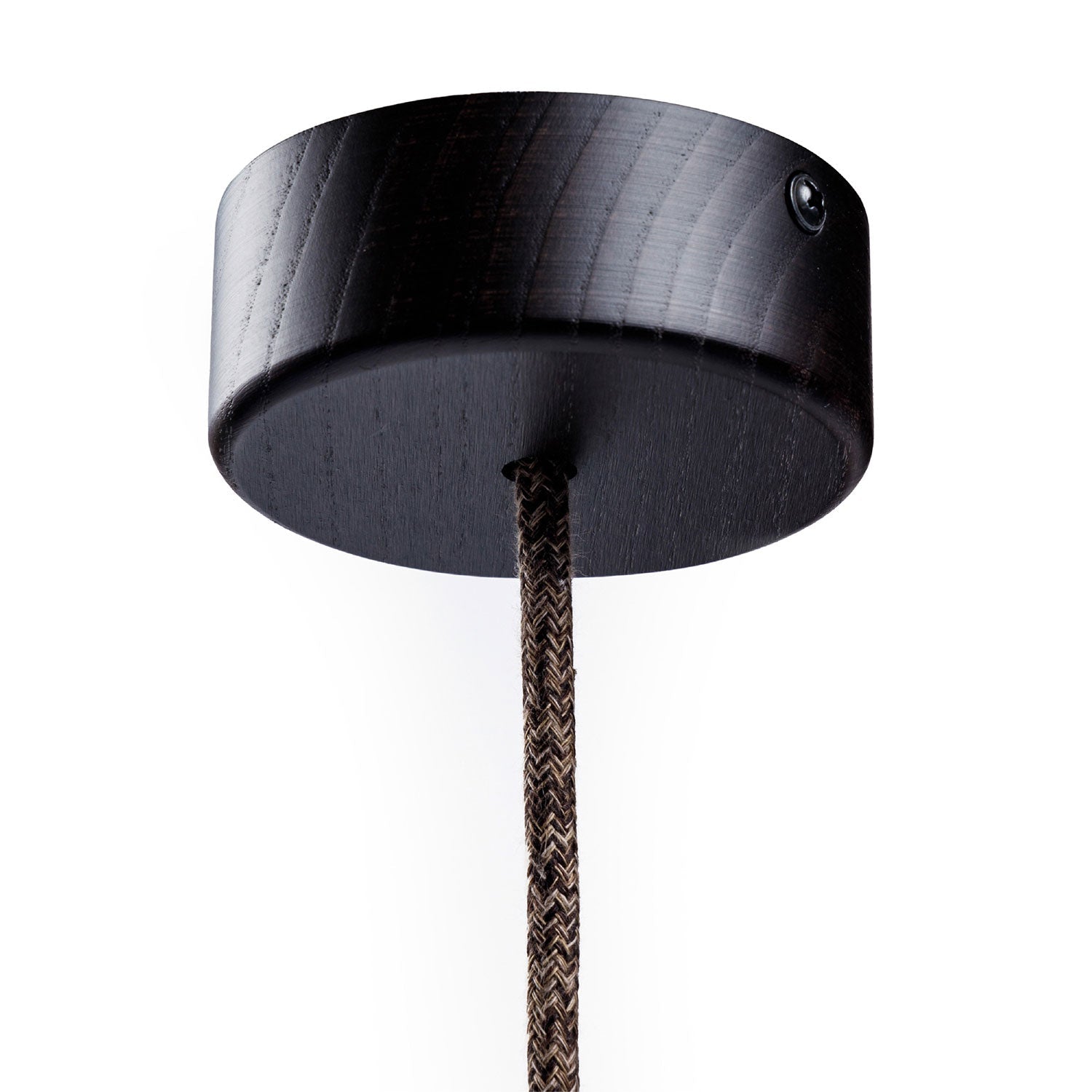 Kit Mini rosone cilindrico in legno a 1 foro centrale - Effetto Wengé - Creative Cables