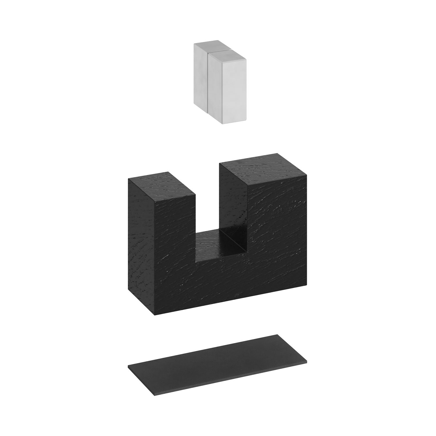 Kit piedini in legno, supporto per lampada da tavolo - Nero