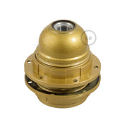 Kit portalampada E27 in bakelite con doppia ghiera per paralume - Oro