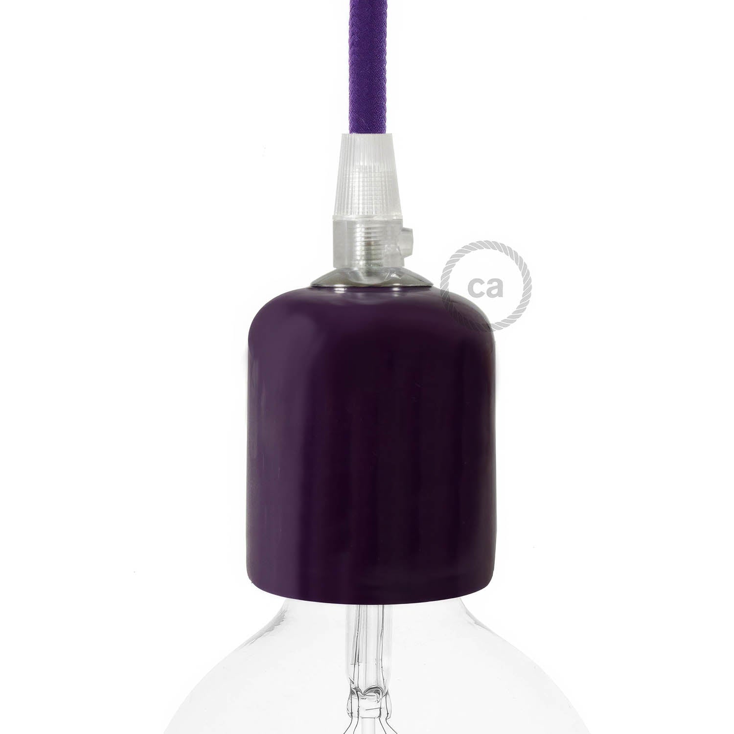 Kit portalampada E27 in ceramica - Viola - Creative Cables