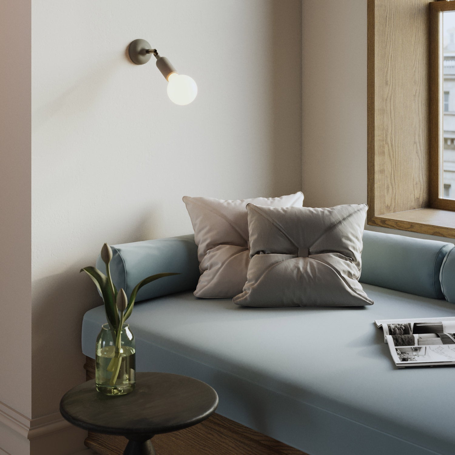 Kit portalampada E27 in silicone con interruttore e serracavo nascosti - Grigio - Creative Cables