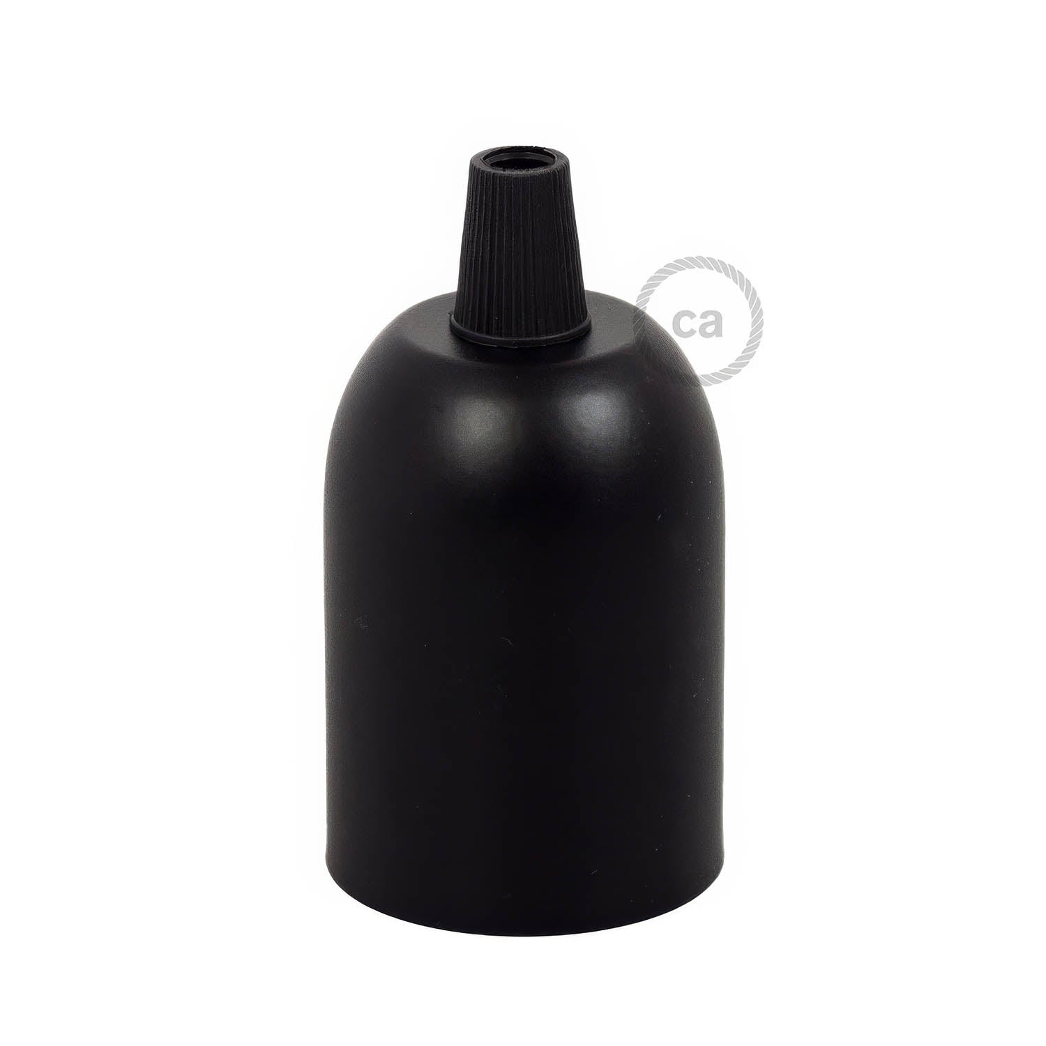 Kit portalampada E27 semisferico in metallo - Nero - Creative Cables