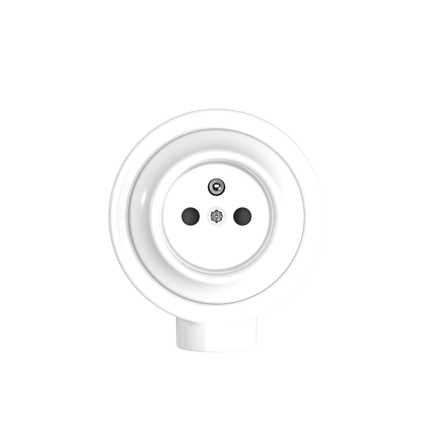 Kit presa a muro di tipo francese e base per Creative-Tubes in porcellana - Bianco 1