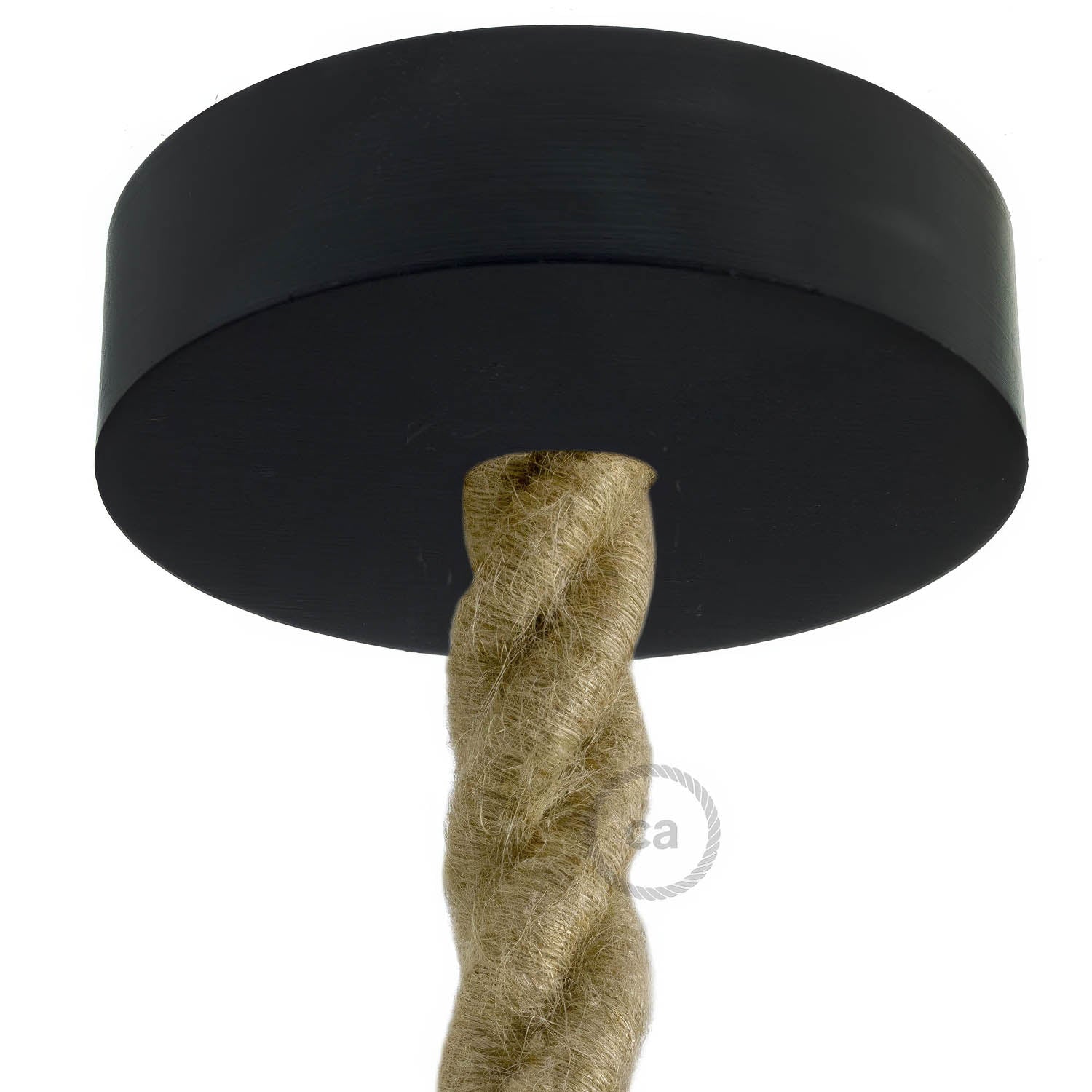 Kit rosone in legno per cordone 2XL - Nero - Creative Cables