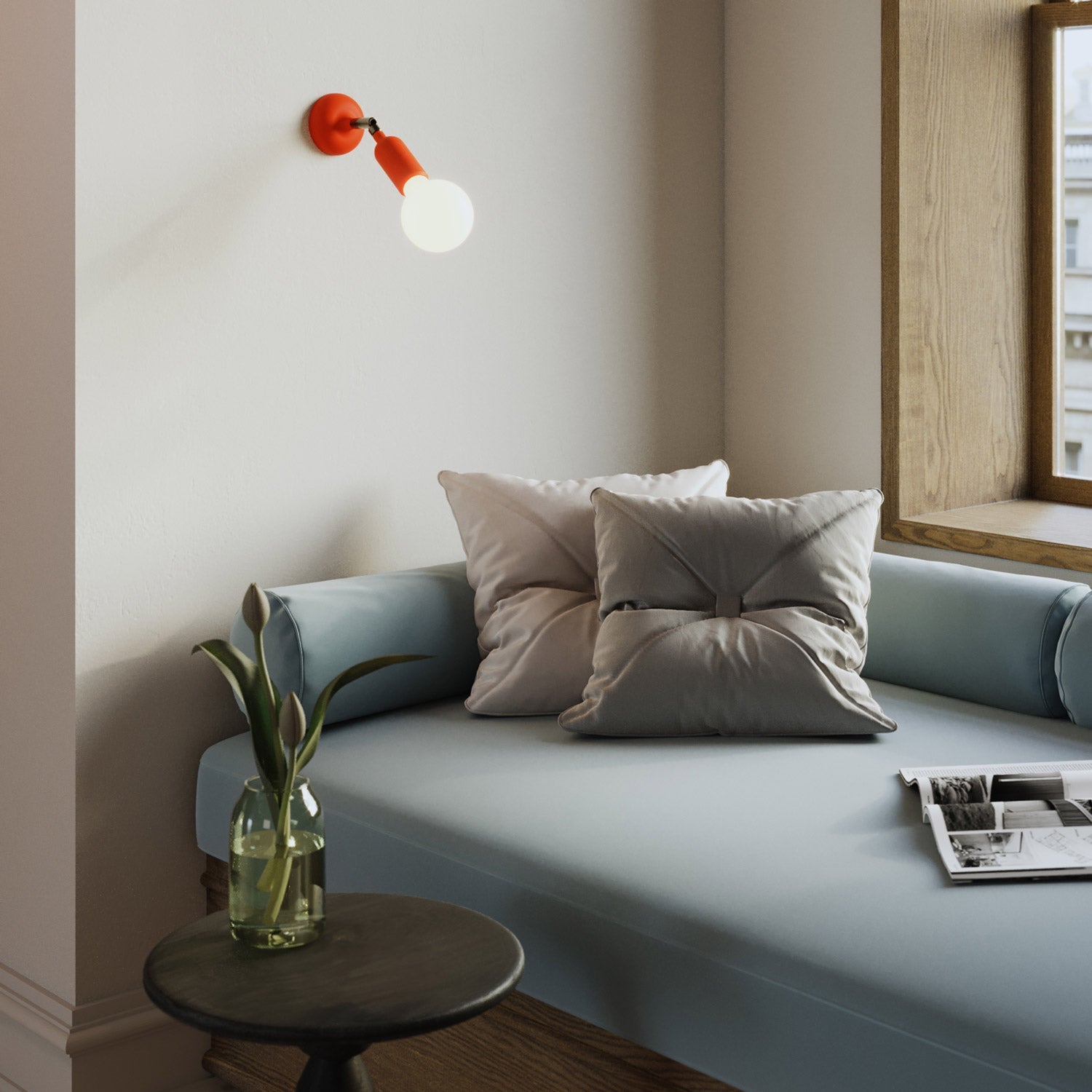 Kit rosone in silicone con foro centrale e predisposizione per foro laterale - Arancione - Creative Cables