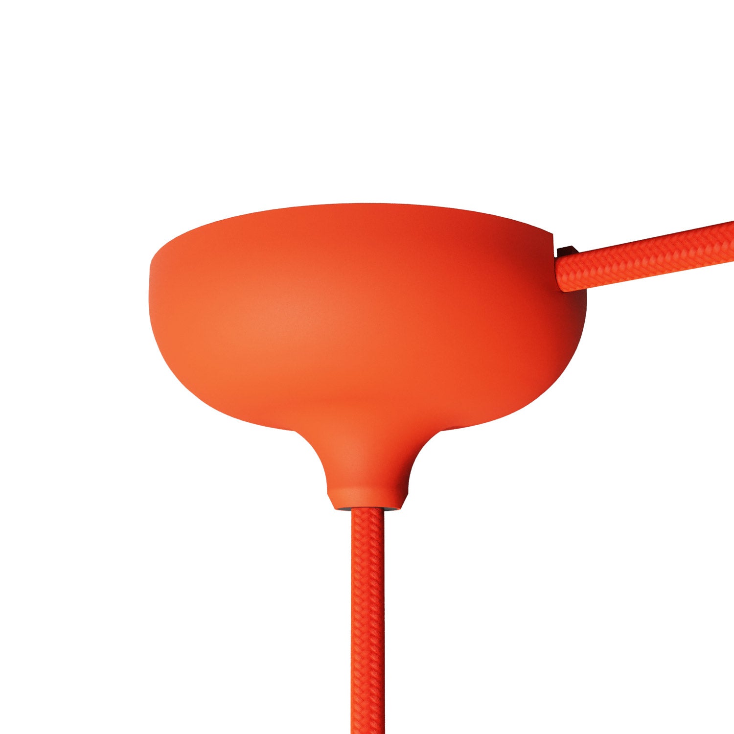 Kit rosone in silicone con foro centrale e predisposizione per foro laterale - Arancione - Creative Cables