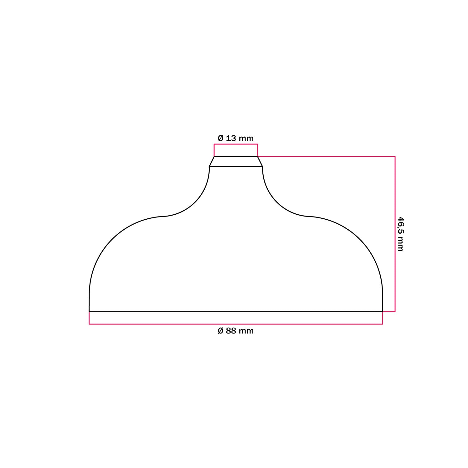 Kit rosone in silicone con foro centrale e predisposizione per foro laterale - Arancione - Creative Cables