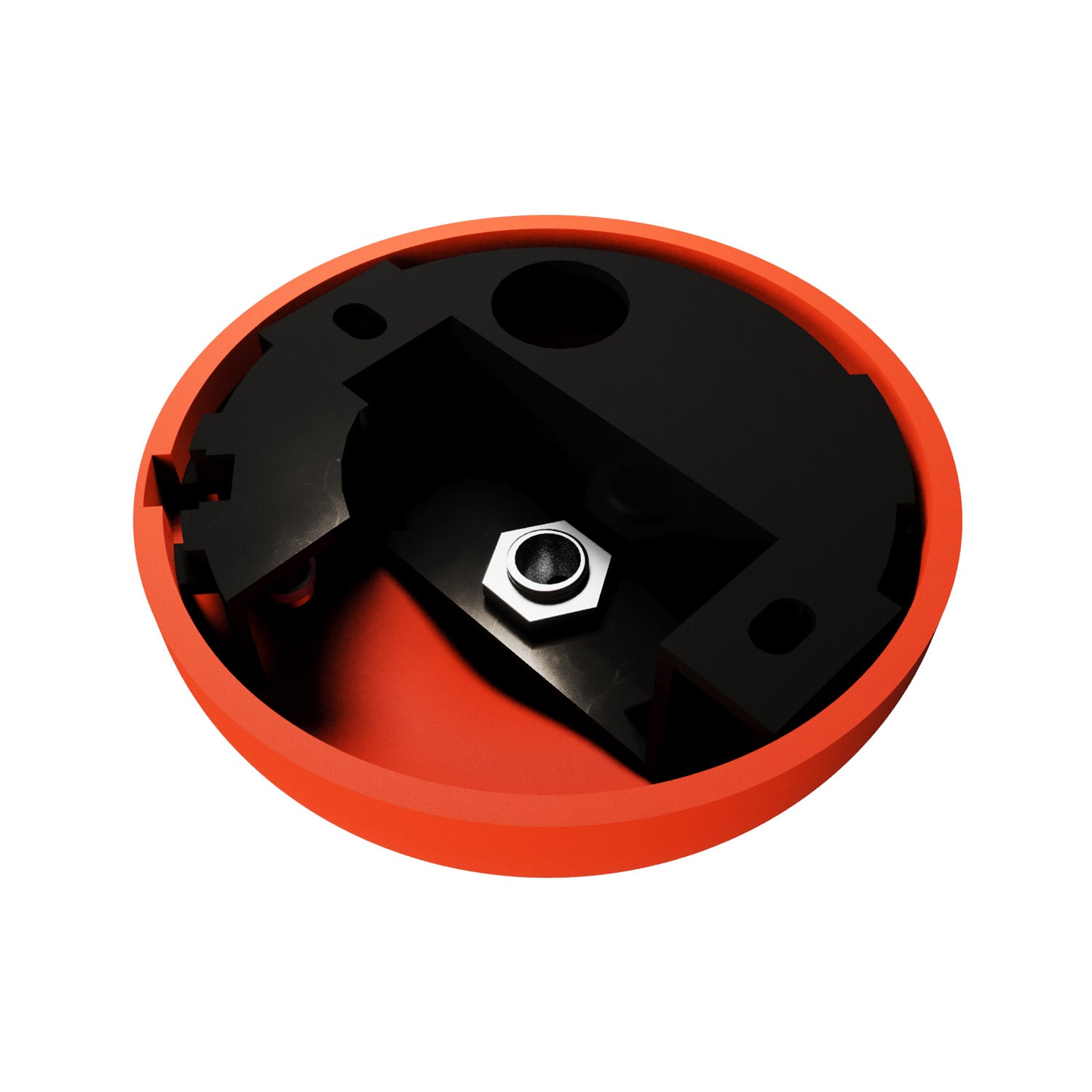 Kit rosone in silicone con foro centrale e predisposizione per foro laterale - Arancione - Creative Cables