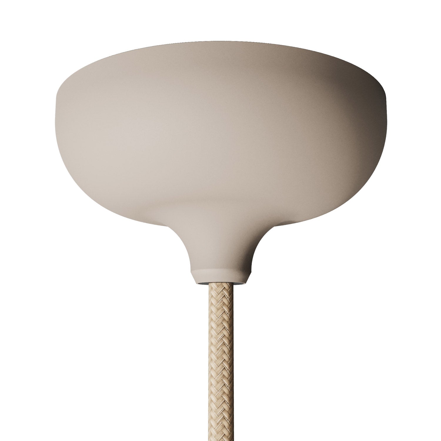 Kit rosone in silicone con foro centrale e predisposizione per foro laterale - Desert Brown - Creative Cables