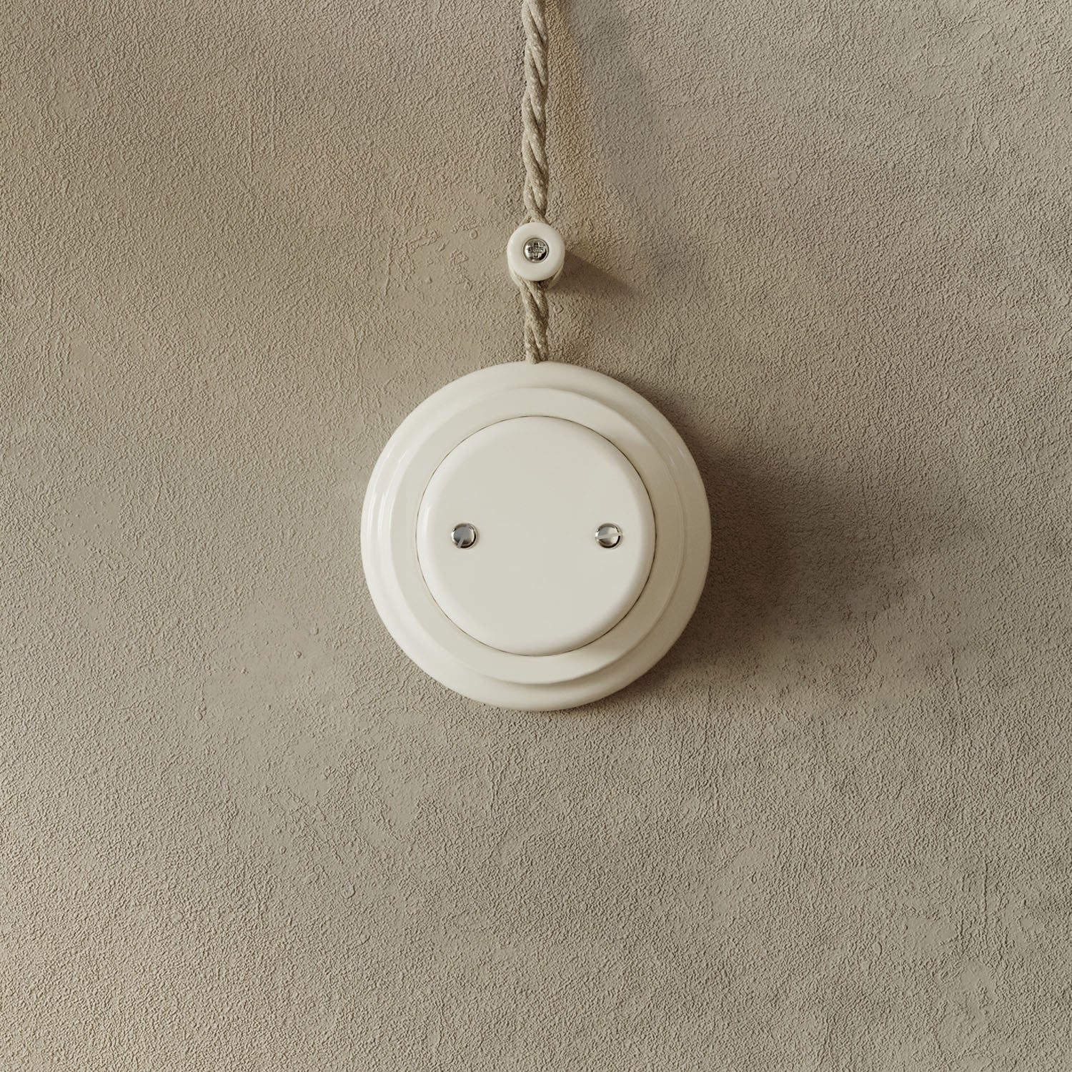 Kit scatola di derivazione e base in porcellana - Bianco