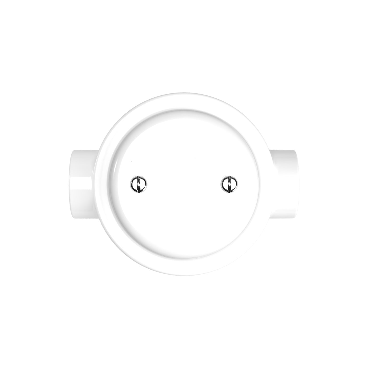 Kit scatola di derivazione e base per Creative-Tubes in porcellana - Bianco 2 in linea