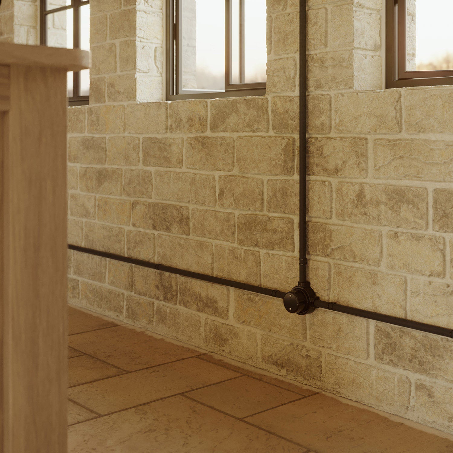 Kit scatola di derivazione e base per Creative-Tubes in porcellana - Nero 3