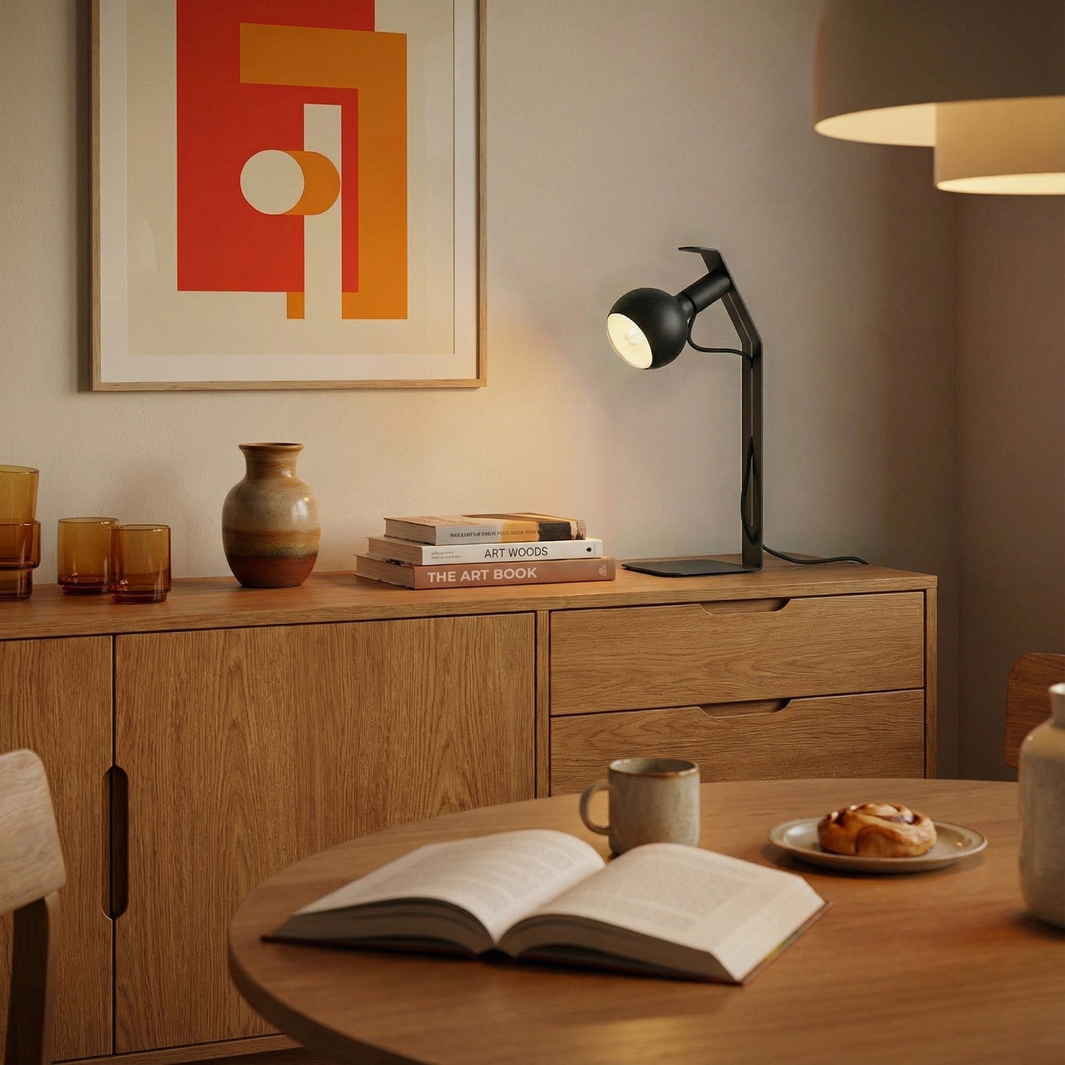 Koso Lucia - Lampada da tavolo con spina UK - Nero