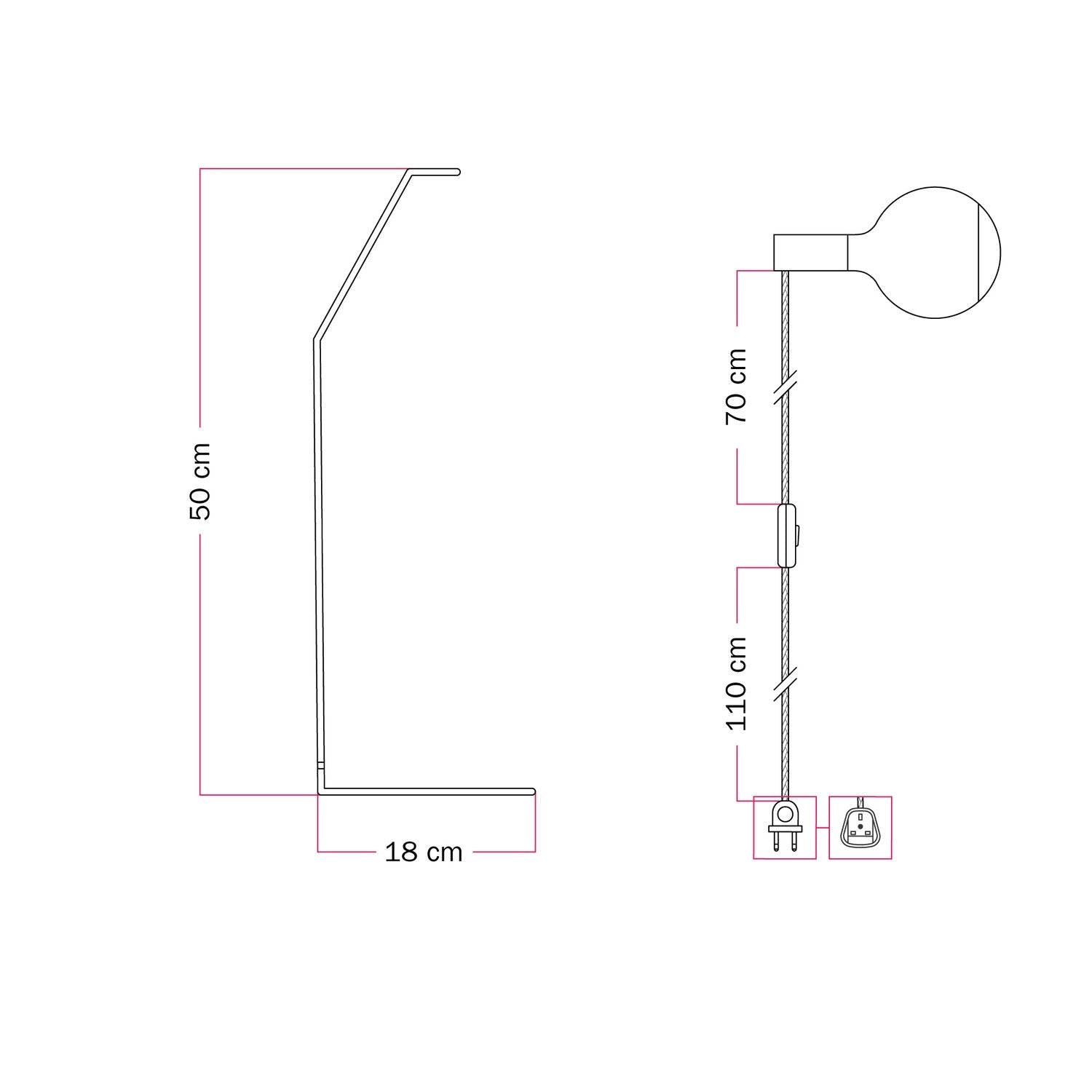 Koso Lucia - Lampada da tavolo - Grigio