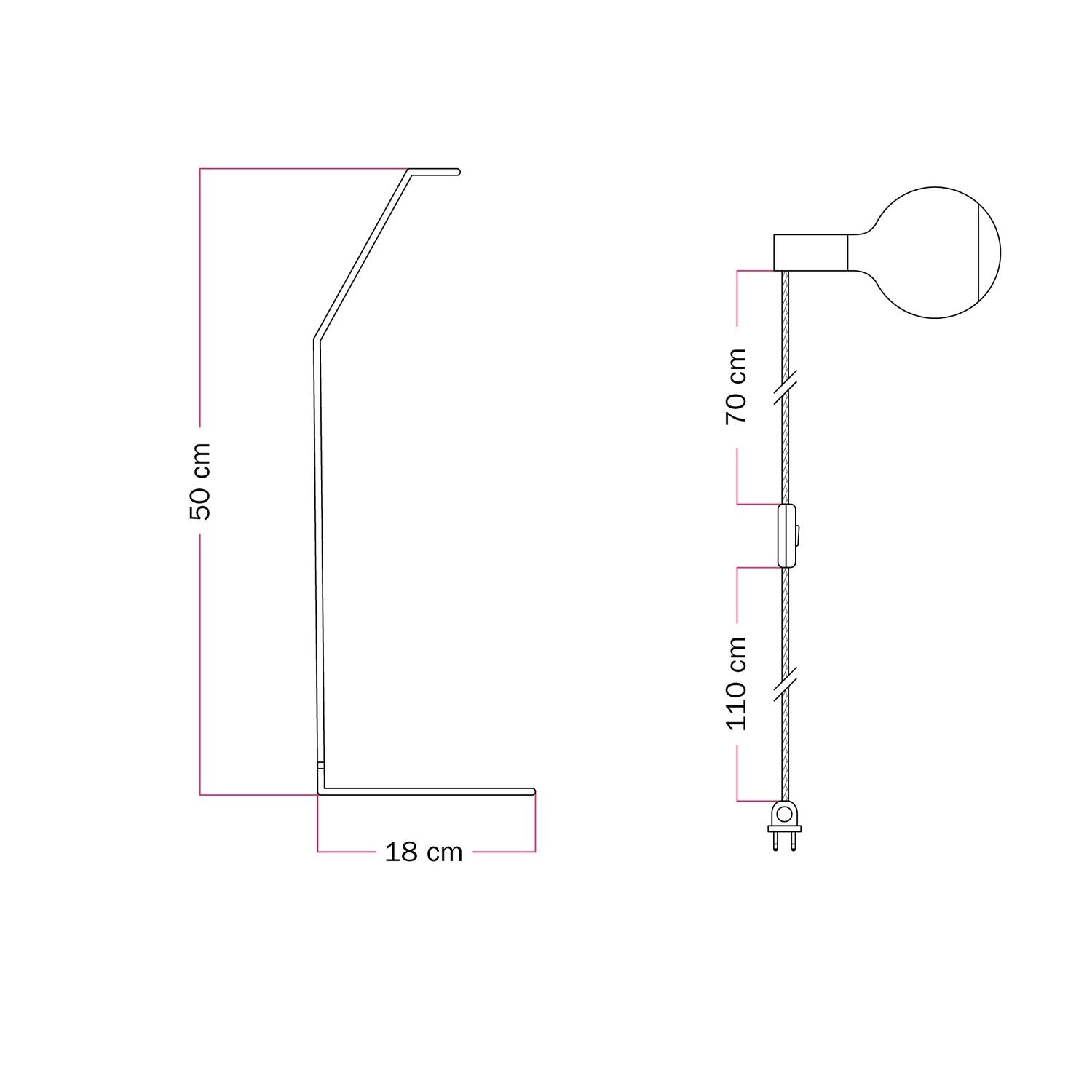 Koso Lucia - Lampada da tavolo - Rosso