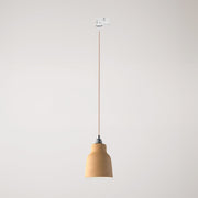 Lampada a sospensione con paralume Vaso e adattatore per binari - Terracotta striato - Creative Cables