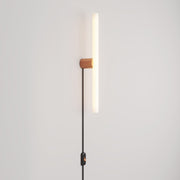 Lampada con spina con finitura metallica e lampadina LED lineare S14d - Rame satinato