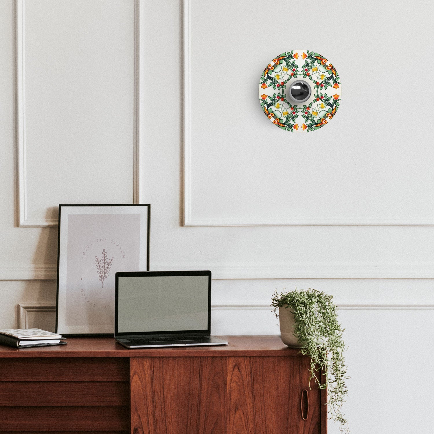 Lampada da parete o soffitto Nera con paralume a effetto maiolica - Waterproof IP44 - IO - Creative Cables