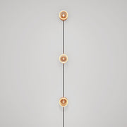 Lampada da parete Spostaluce con spina, 3 lampadine Ghost e cavo nero