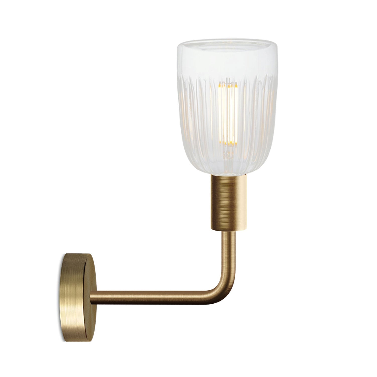 Lampada Fermaluce Elle in metallo con lampadina Crystal - Bronzo satinato - Creative Cables