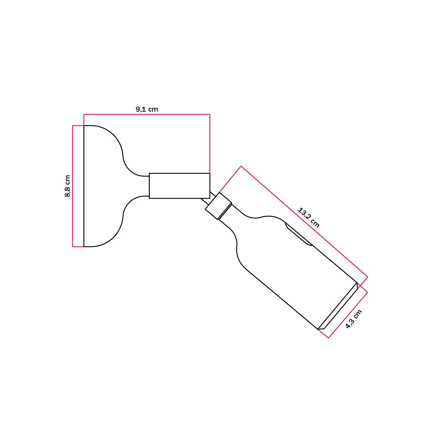 Lampada Fermaluce in silicone con snodo e con interruttore incorporato - Blu carta da zucchero