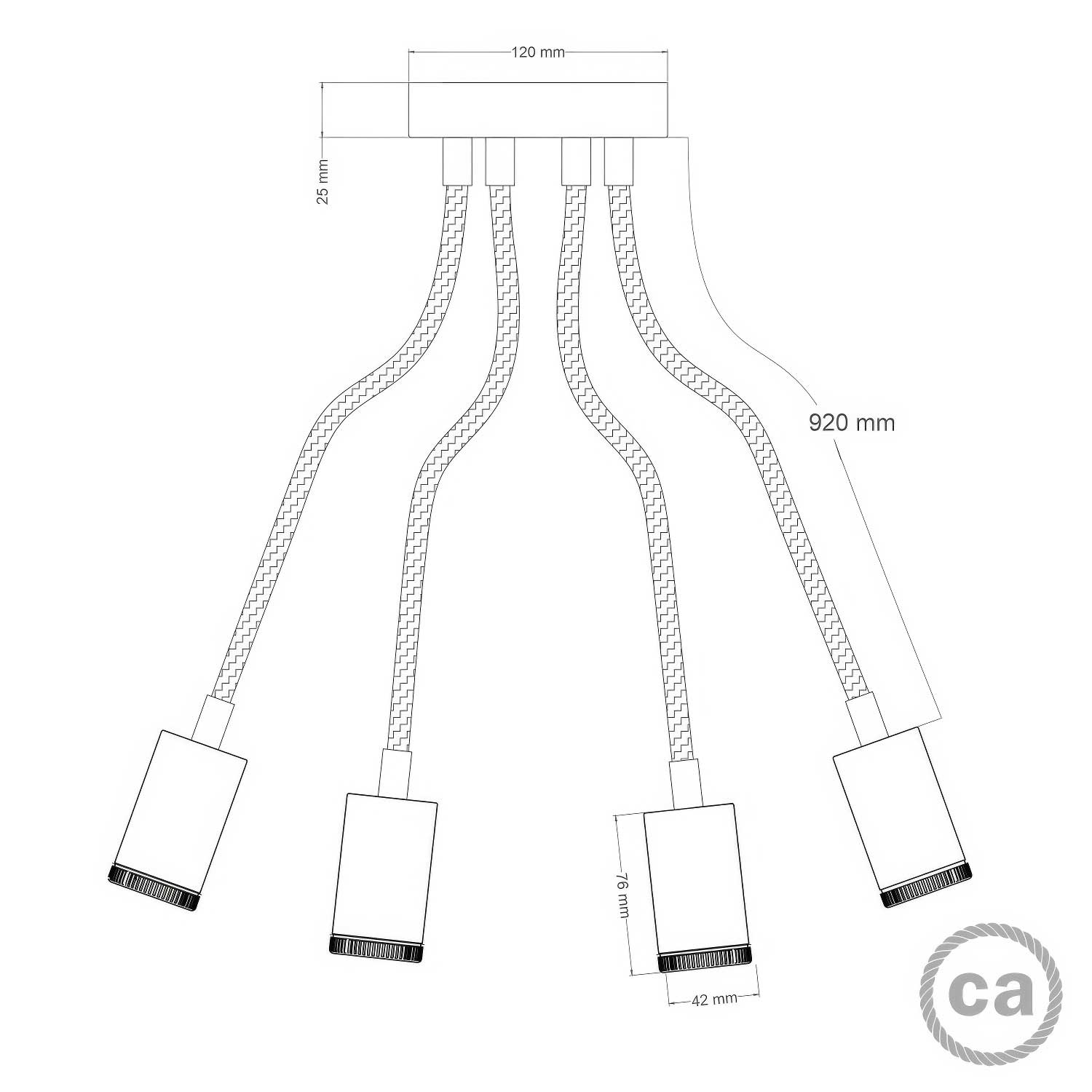 Lampada Mini faretto SPOTLIGHT GU1d0 Flex 90 da soffitto - Titanio satinato