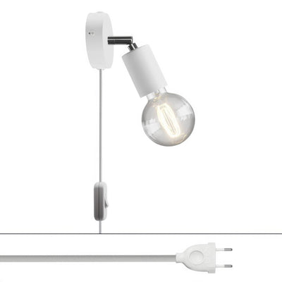 Lampe Spostaluce articulation orientable en métal - Blanc