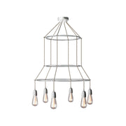 Lampadario 3 Cage a 6 cadute Edison ST64 - Grigio
