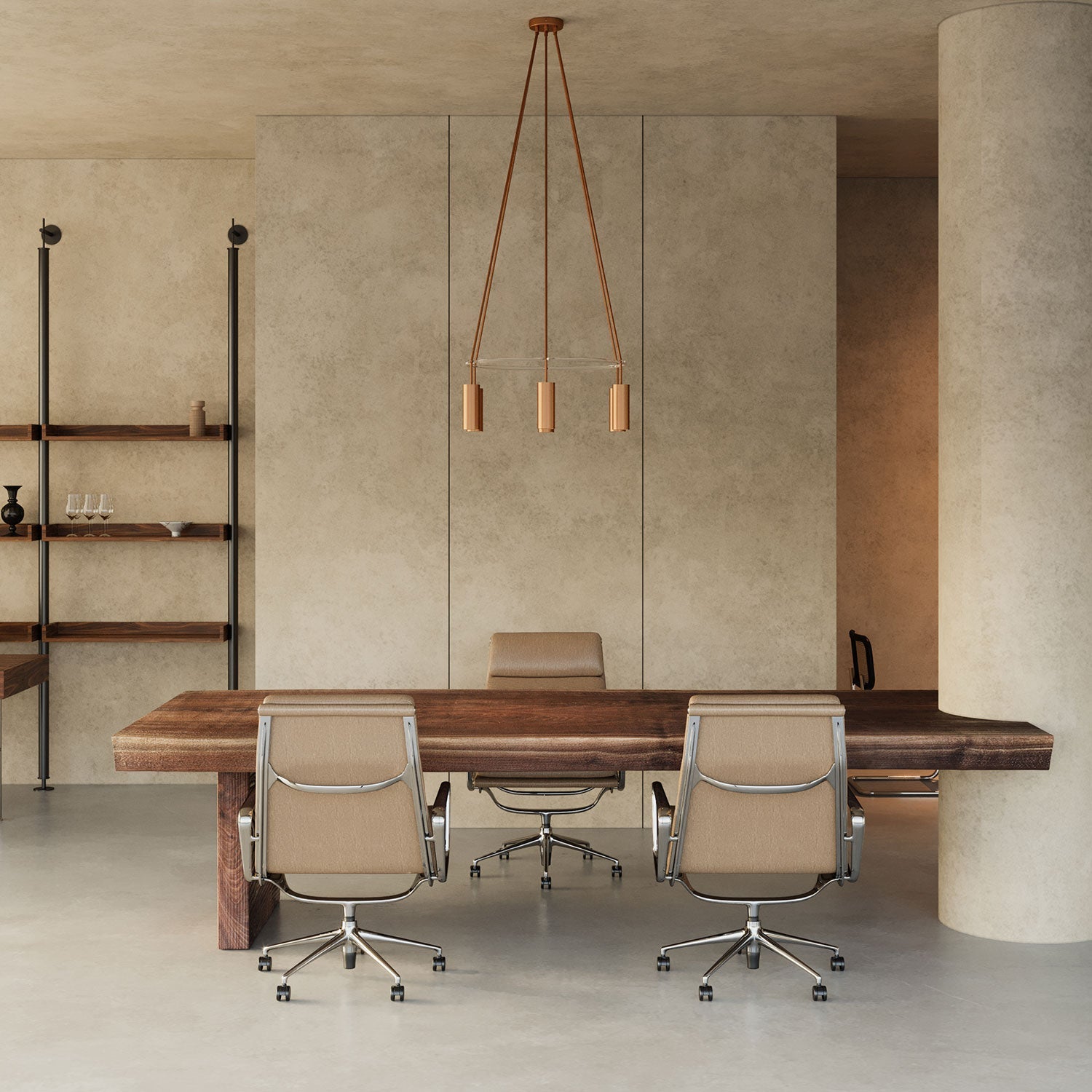 Lampadario Cage a 6 cadute Tub - E14 - Rame satinato - Creative Cables