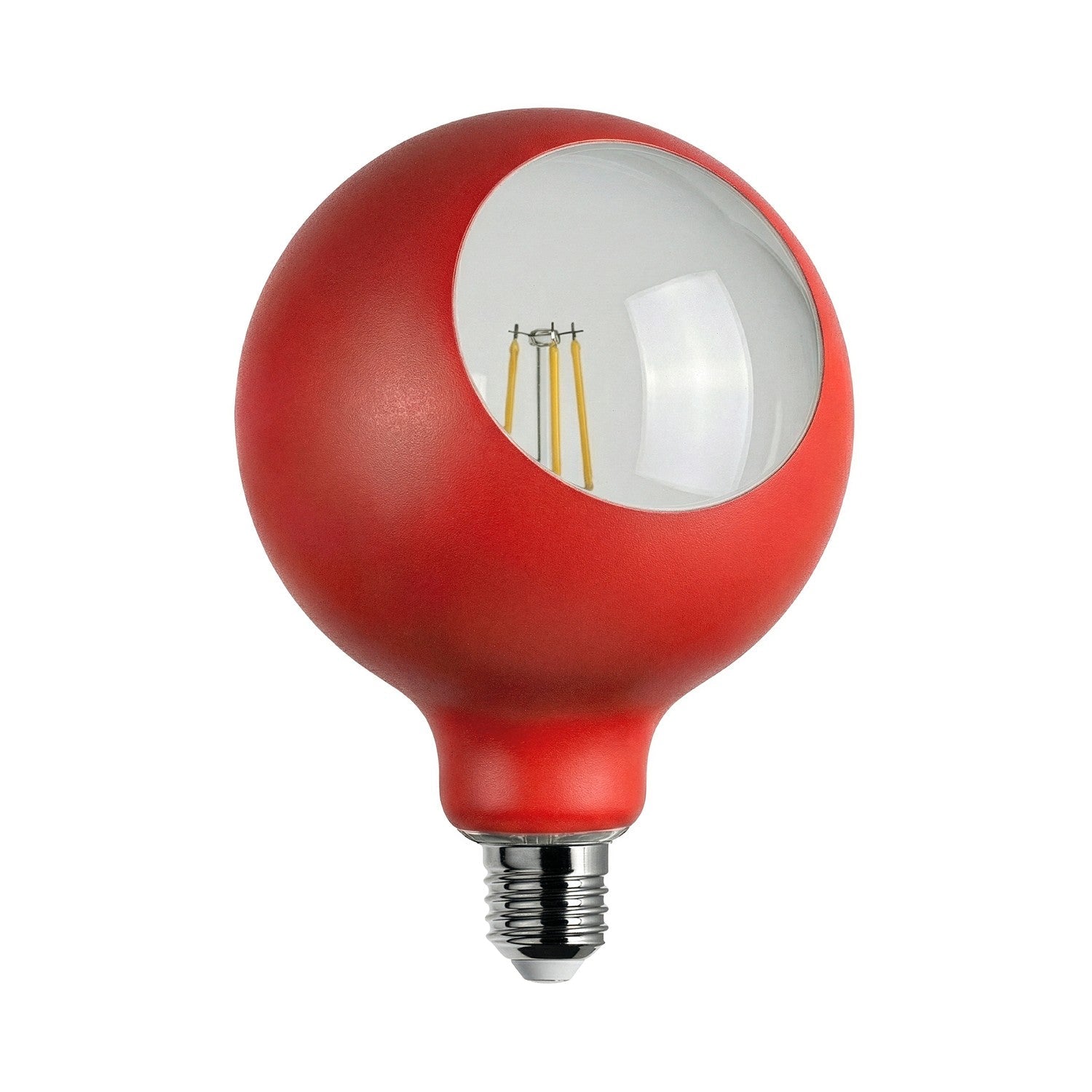 Lampadina LED Camo G125 4,8W 806Lm E27 2700K Dimmerabile - Rosso - Creative Cables