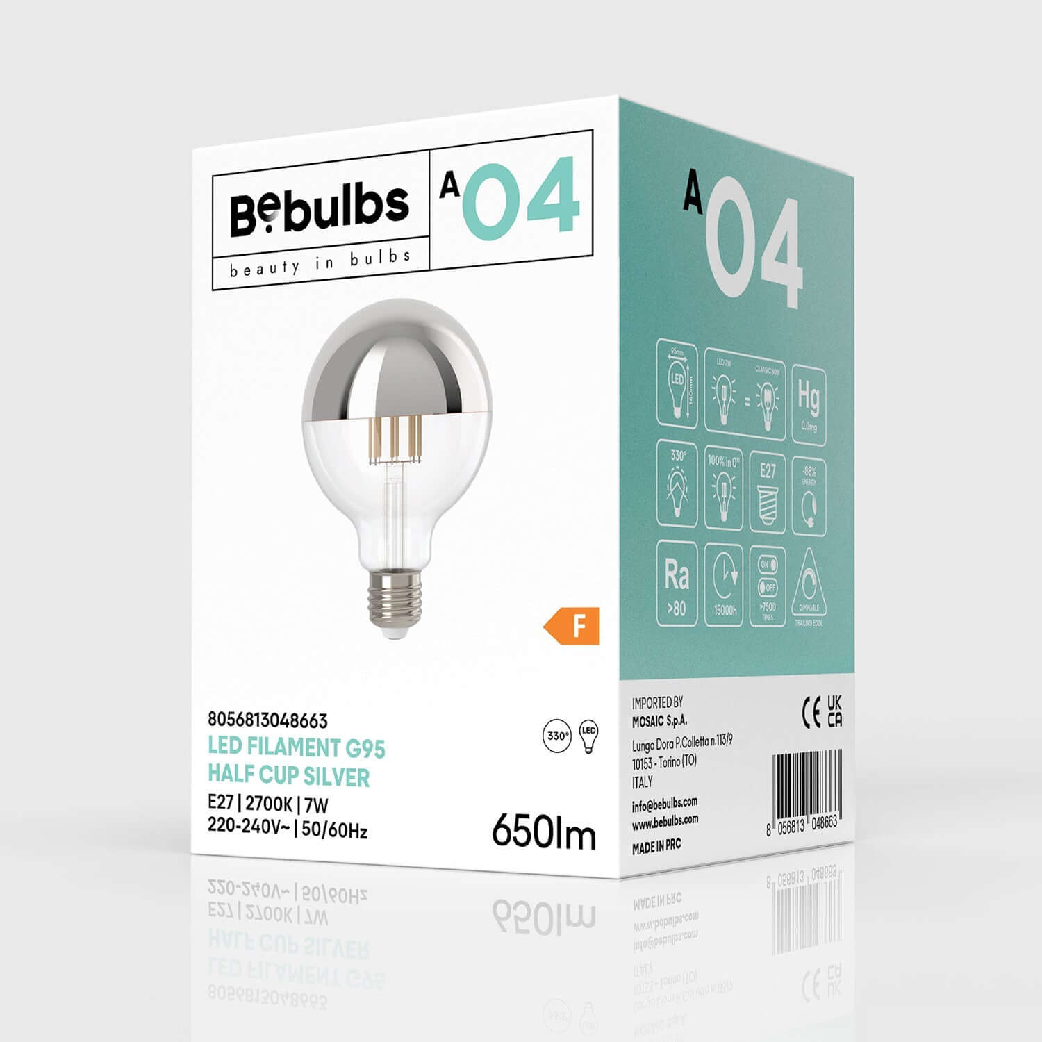 Ampoule LED Globe cristal à culot E12 puissance 1.5 watts en 230 volts Ampoule LED Globe cristal à culot E12 puissance 1.5 watts en 230 volts