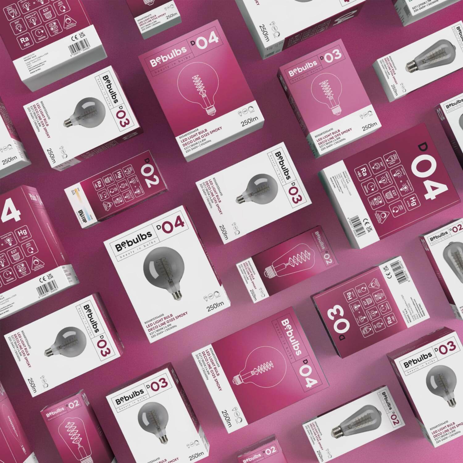 Lampadina LED Smoky Globo G125 4,8W 250Lm E27 1800K Dimmerabile - D04