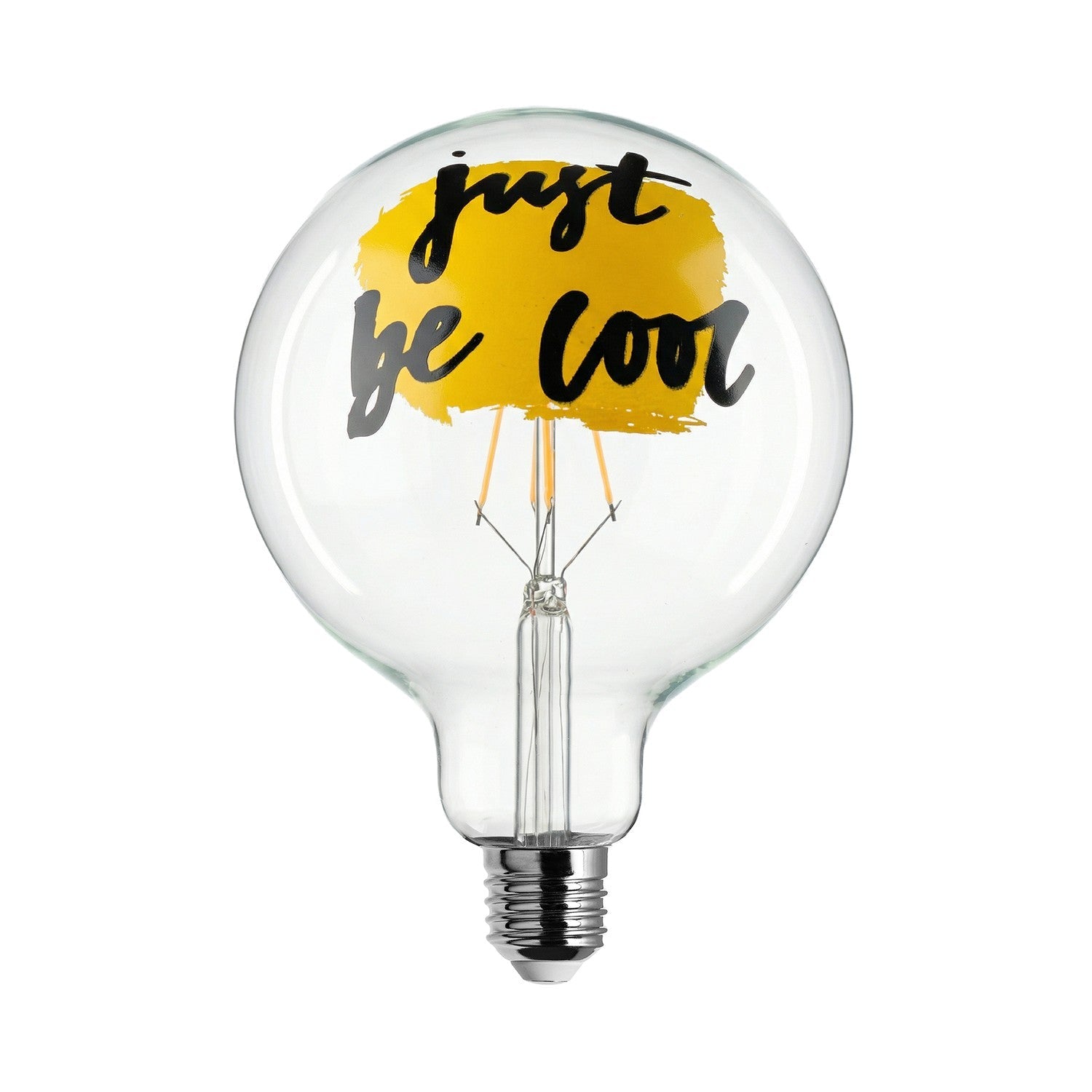 Lampadina LED Tattoo "Just Be Cool" G125 4,5W 470Lm E27 2700K Dimmerabile - Creative Cables