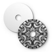 Mini piatto Ellepì 'Maioliche' Bianco e Nero per lampade, diametro 24 cm - Made in Italy