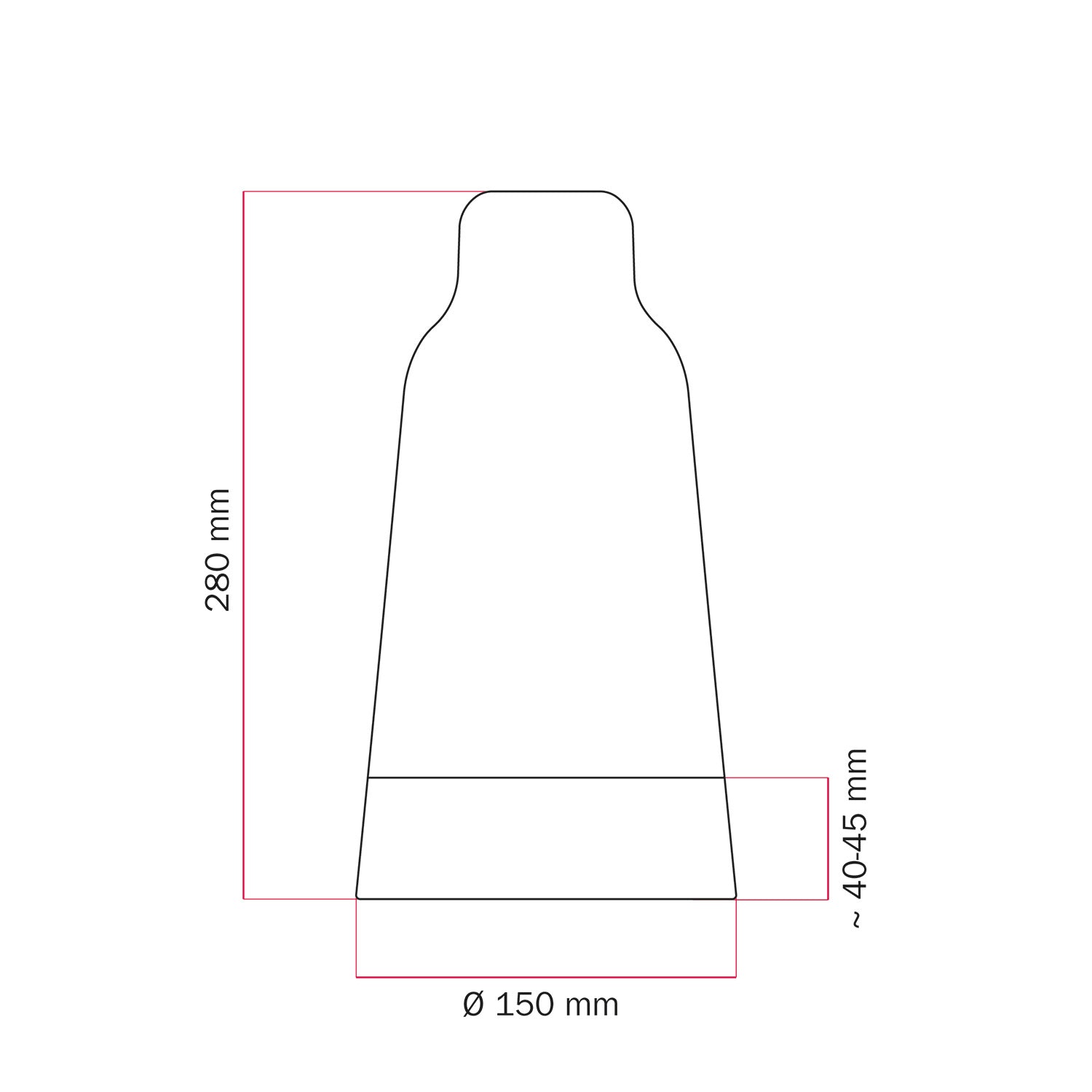 Paralume Bottiglia bicolore in ceramica Bianco e Petrolio, collezione Materia - Made in Italy