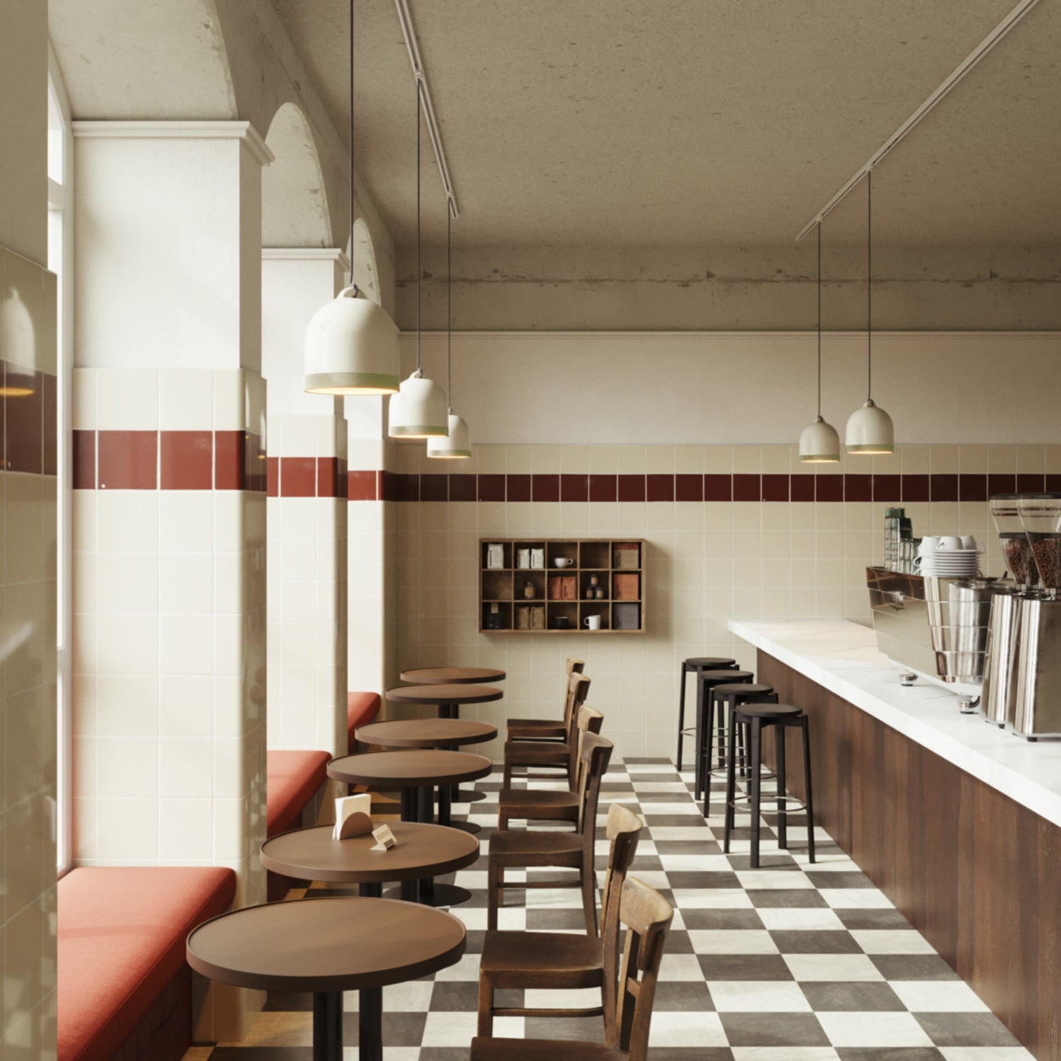 Paralume Campana M bicolore in ceramica Bianco e Verde salvia, collezione Materia - Made in Italy - Creative Cables