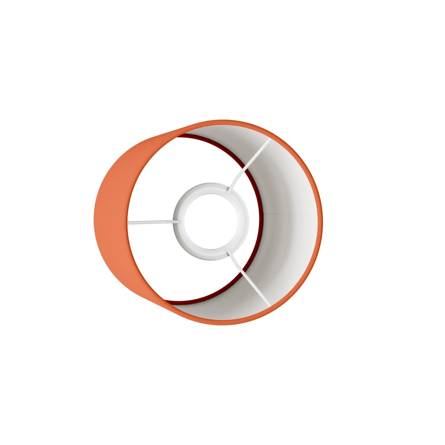 Paralume Cilindro in tessuto con attacco E27 - 100% Made in Italy - Cinette aragosta - Creative Cables