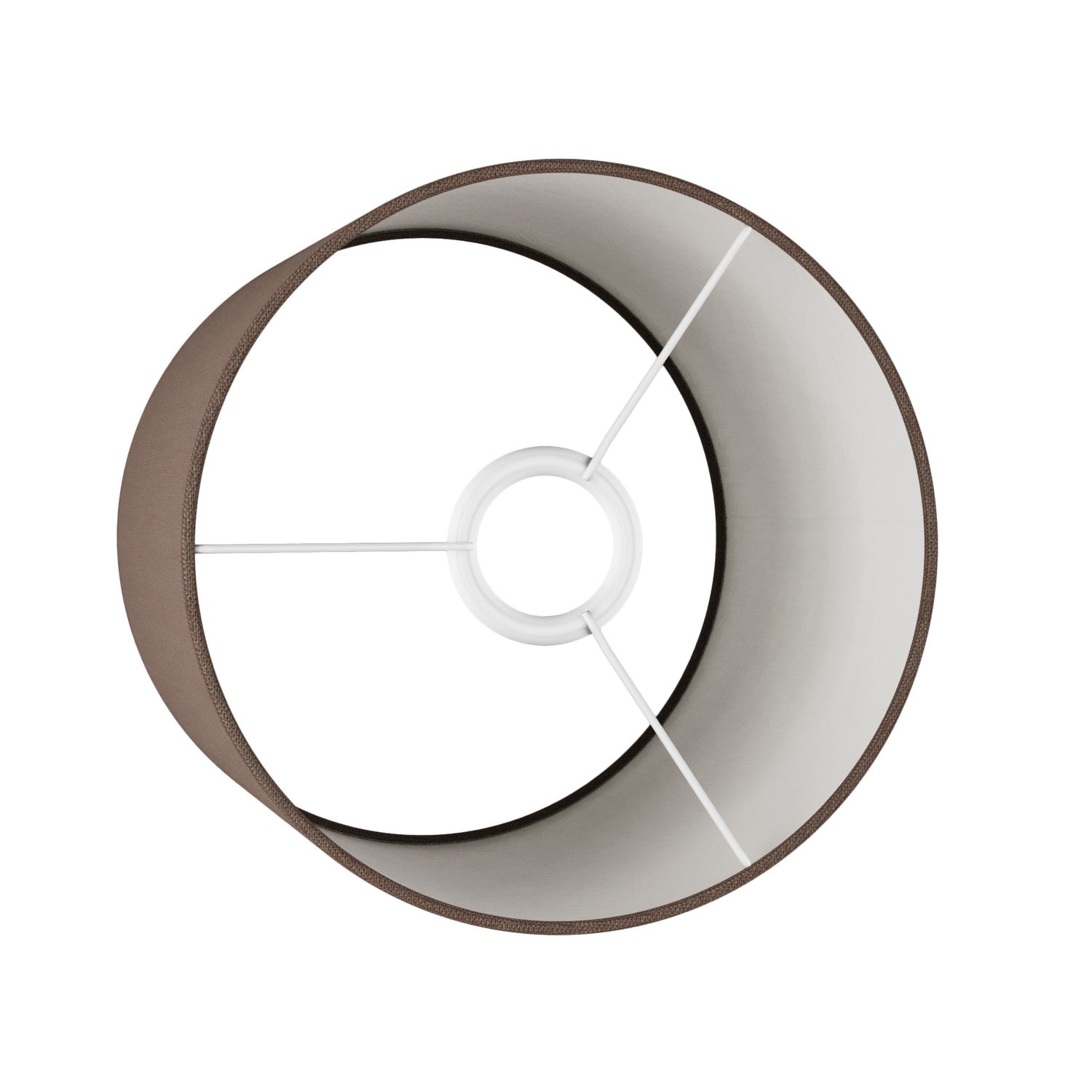 Paralume Cilindro M in tessuto con attacco E27 - Made in Italy - Camelot Marrone