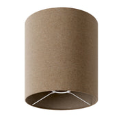 Paralume Cilindro M in tessuto con attacco E27 - Made in Italy - Lana Marrone