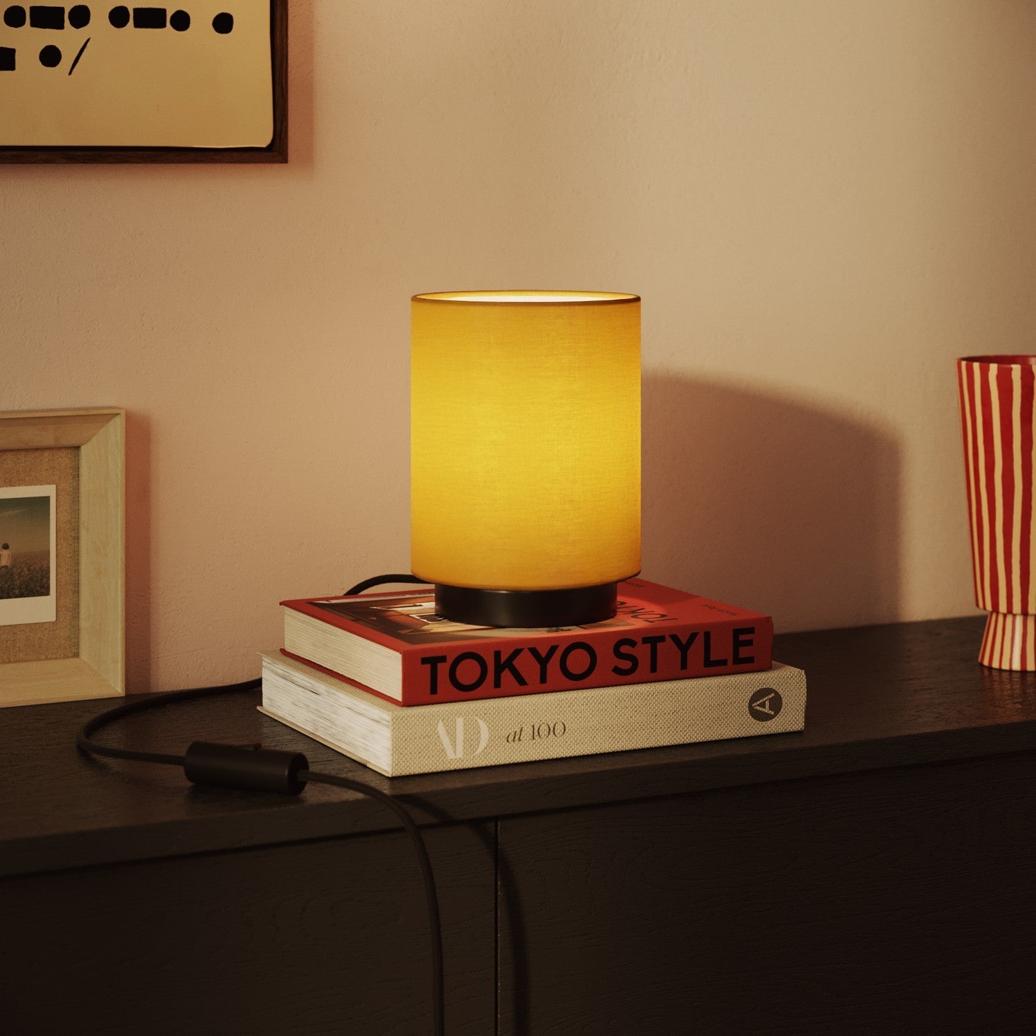 Paralume Cilindro S in tessuto con attacco E27 - Made in Italy - Arenal Oro