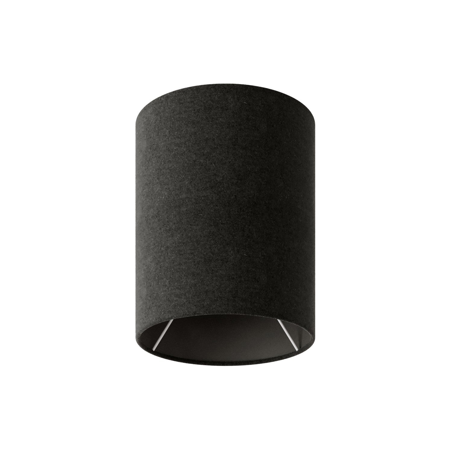 Paralume Cilindro S in tessuto con attacco E27 - Made in Italy - Lana Grigio Scuro - Creative Cables