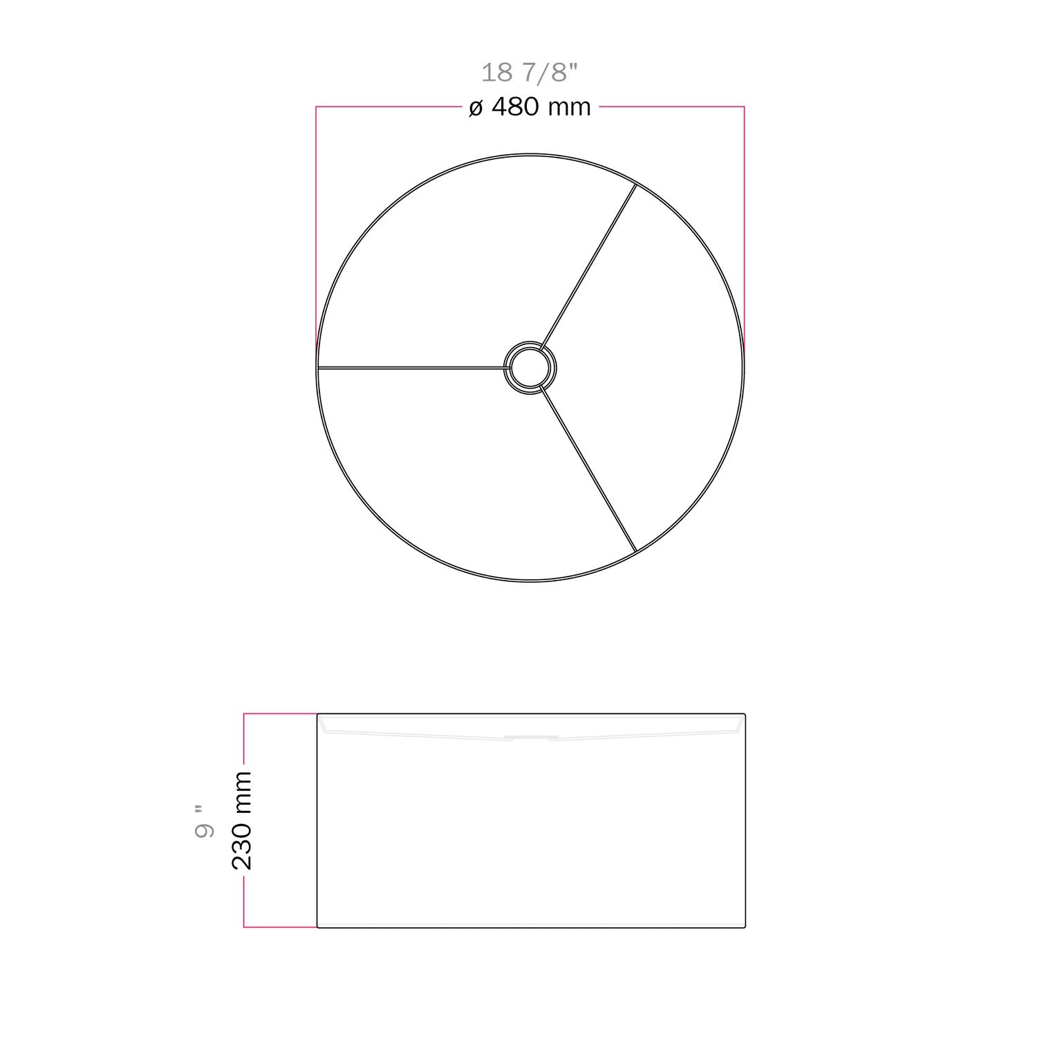 Paralume Cilindro XL in tessuto con attacco E27 - Made in Italy - Teletta Verde Dubbio