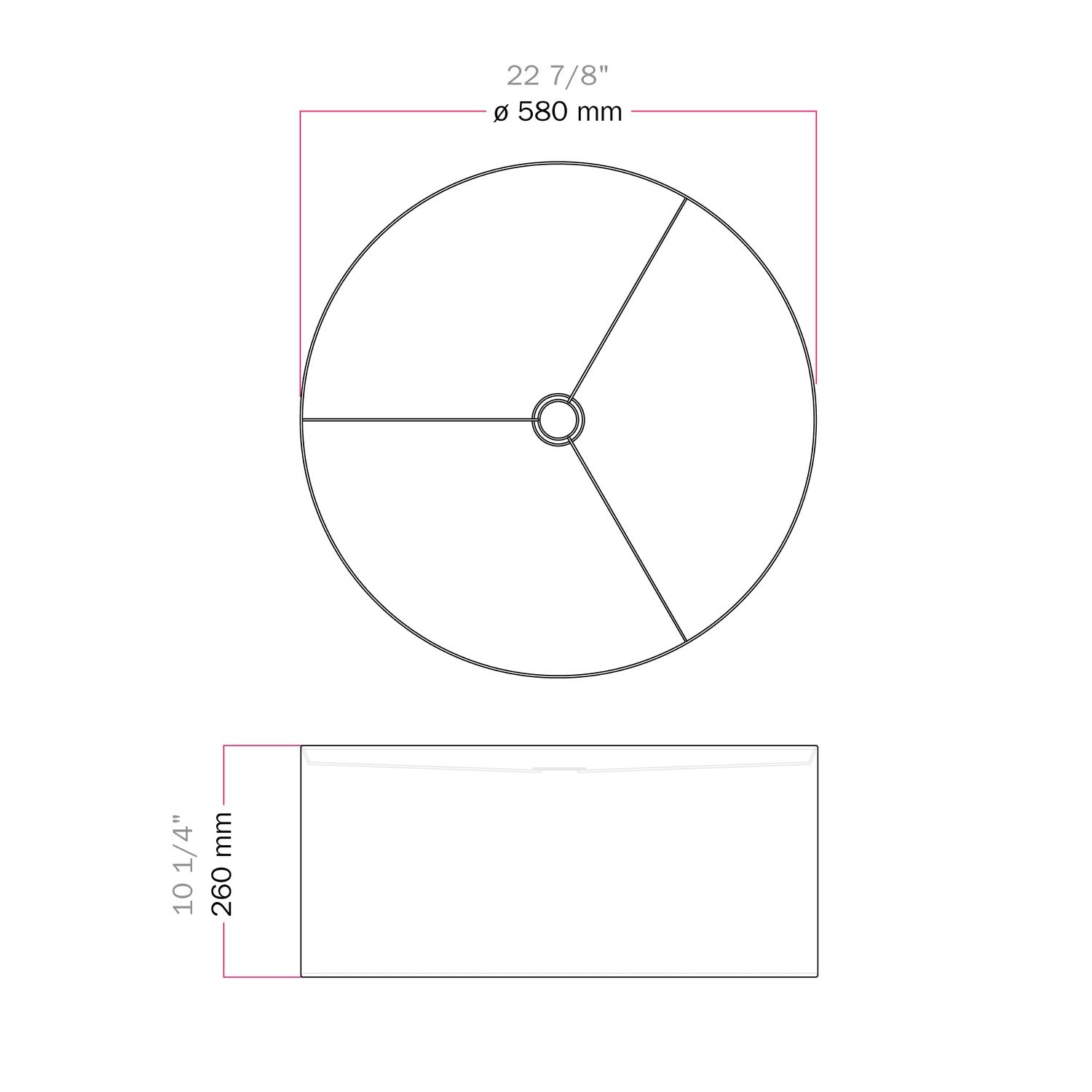 Paralume Cilindro XXL in tessuto con attacco E27 - Made in Italy - Teletta Mandarino