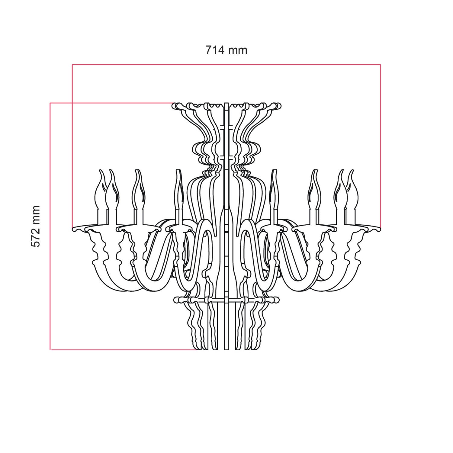 Paralume classico SHHANDELIER in materiale fonoassorbente - Arancione melange